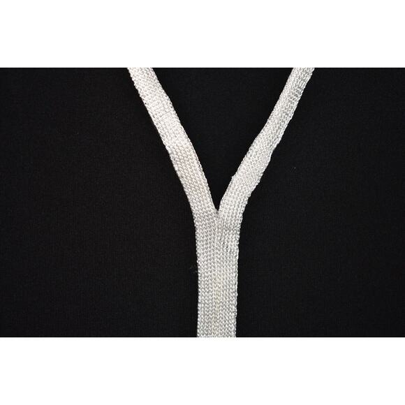 ST. JOHN COLLECTION $995 Sleeveless A-Line Midi Dress in‎ Black/White Size P - Picture 3 of 5